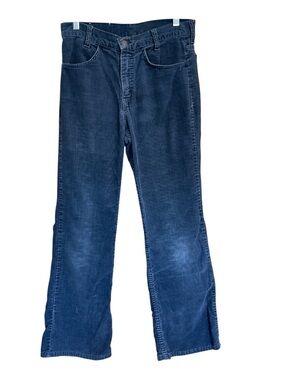 Vintage Levi’s 746 Blue Flare Corduroys 1978 White Tab Talon 42 Measures 28W 30L